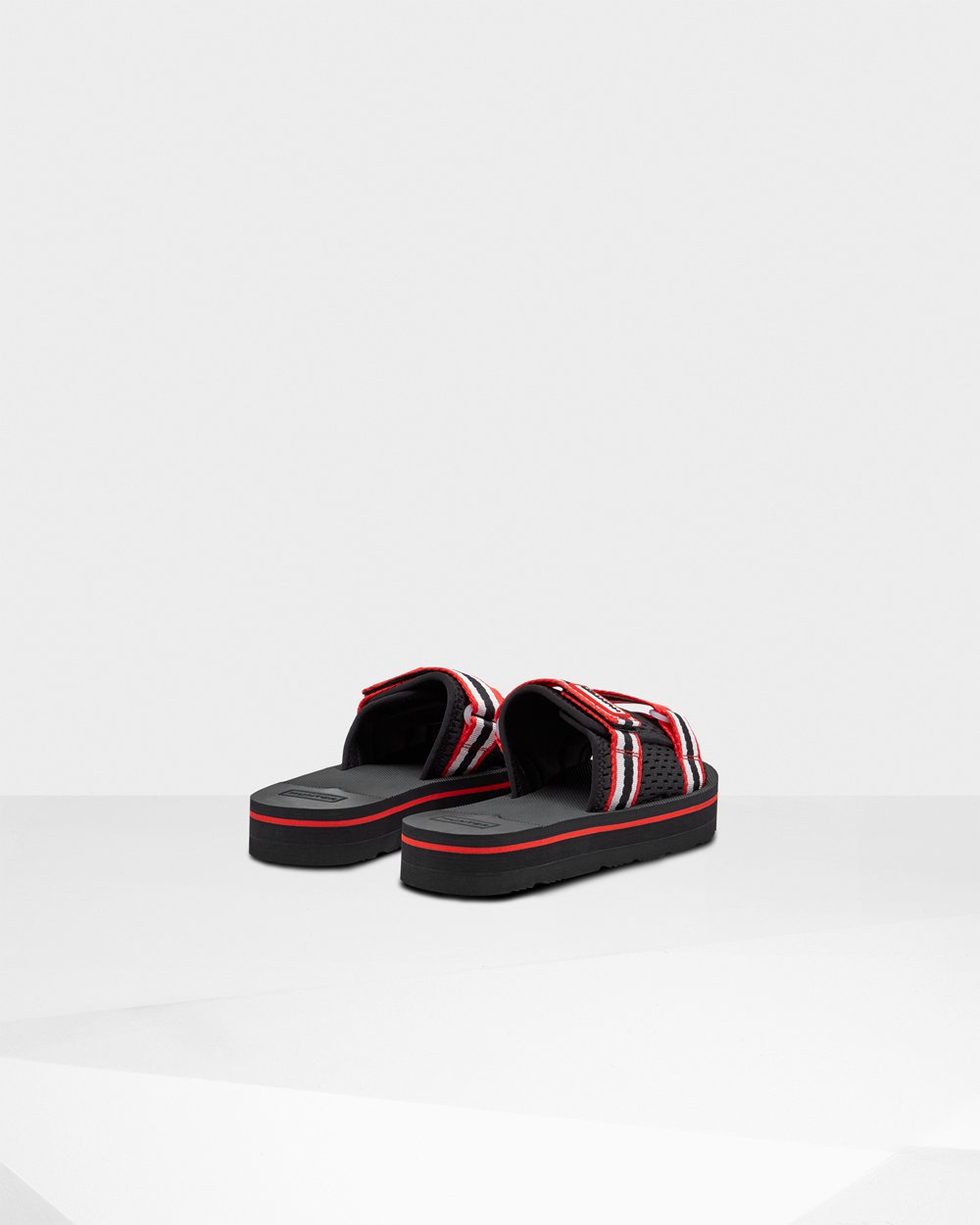 Sandalias Hunter Mujer - Original Flatform Beach - Negros/Blancos/Rojos - ROZLCMK-65